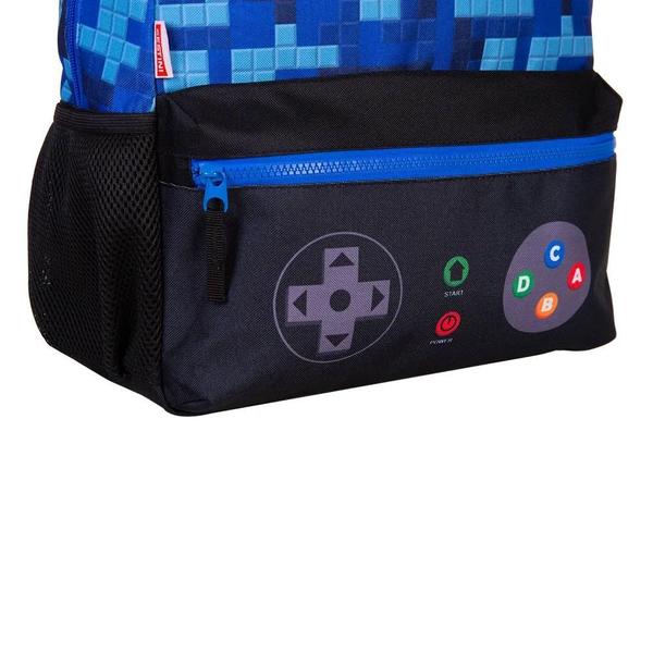 Imagem de Kit Mochila Escolar Gamer Over Costas Infantil Tam G Sestini