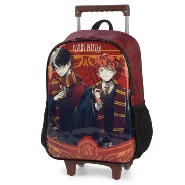 Imagem de Kit Mochila Escolar Harry Potter Rodinhas G Com Lancheira