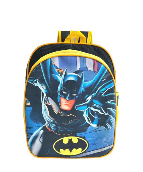 Imagem de Kit Mochila Escolar Infantil Batman Morcego Costas Tam M F5