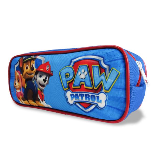 Imagem de Kit Mochila Escolar Infantil de Costas Patrulha Canina Azul Tam G - Lancheira e Estojo