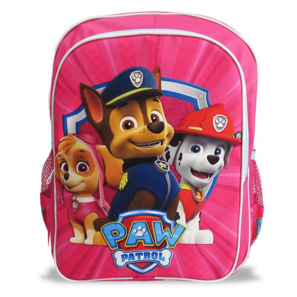 Imagem de Kit Mochila Escolar Infantil de Costas Patrulha Canina Rosa Tam G - Lancheira e Estojo