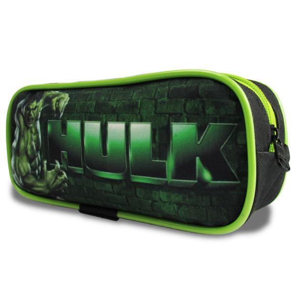 Imagem de Kit Mochila Escolar Infantil de Costas Tam G Hulk