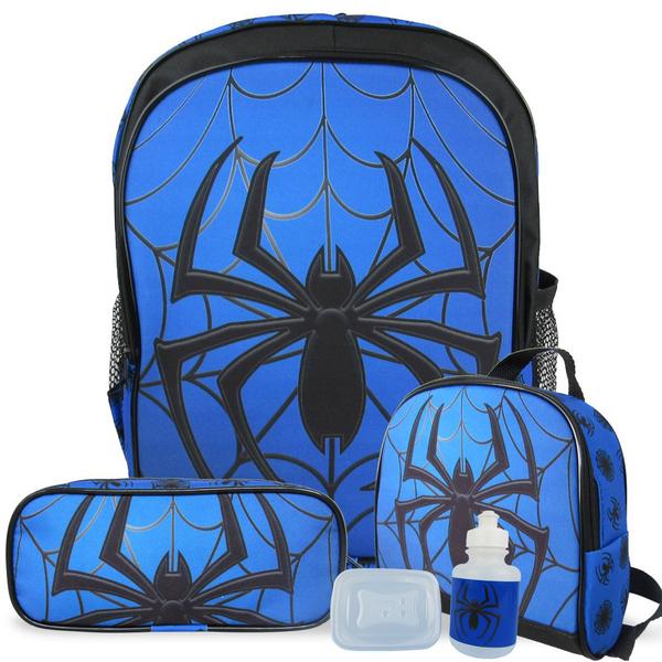 Imagem de Kit Mochila Escolar Infantil de Costas Tam G Spider