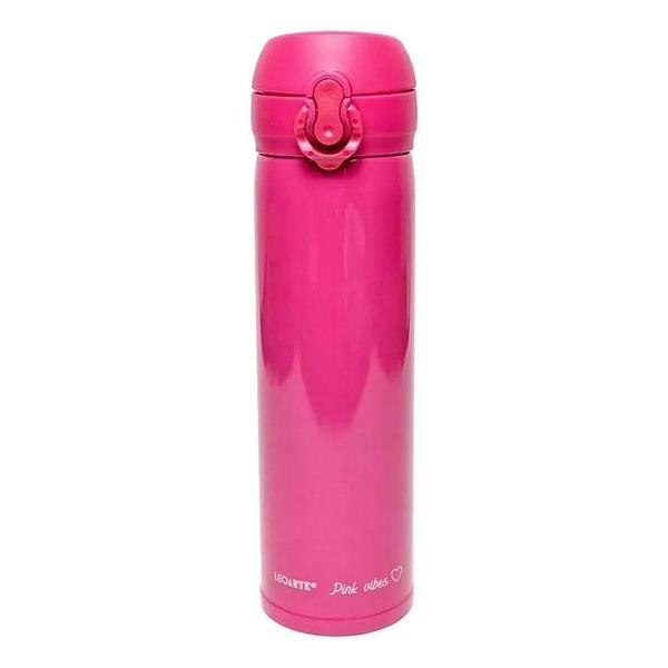 Imagem de Kit Mochila Escolar Infantil Frozen 37389 e Garrafa de Água Térmica Pink Vibes 340ml Rosa - Dermiwil