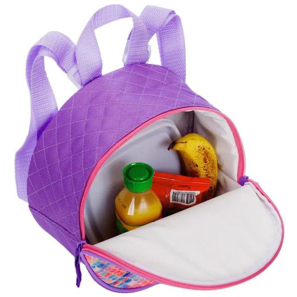 Imagem de Kit Mochila Escolar Infantil Grande De Alças E Lancheira Sereia Sestini