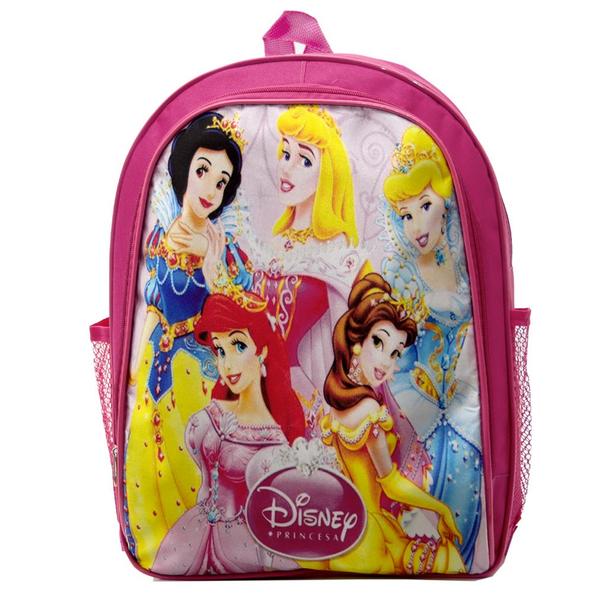 Imagem de Kit Mochila Escolar Infantil Juvenil Menina Princesas Rosa