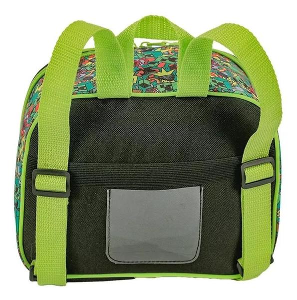 Imagem de Kit Mochila Escolar Infantil Minecraft Tnt Rodinhas Tam G