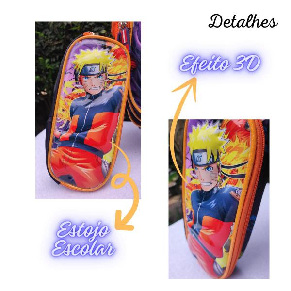 Imagem de Kit Mochila Escolar Infantil Naruto Boruto