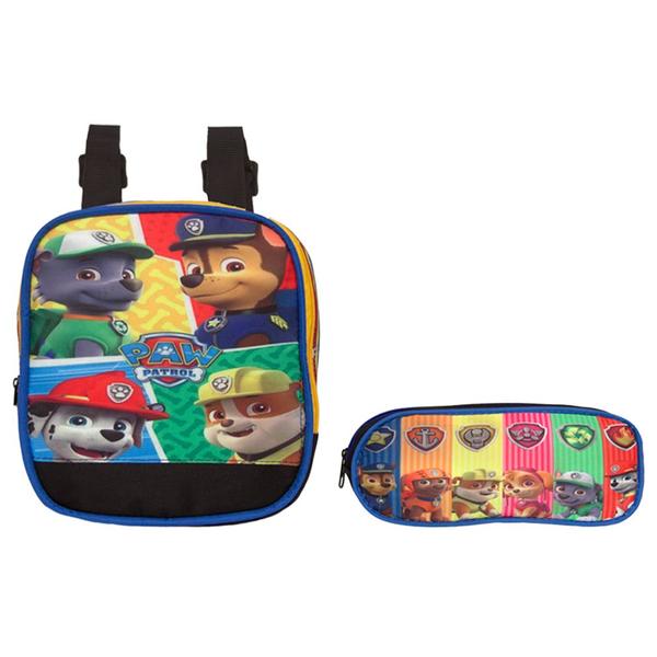 Imagem de Kit Mochila Escolar Infantil Patrulha Canina de Rodinhas