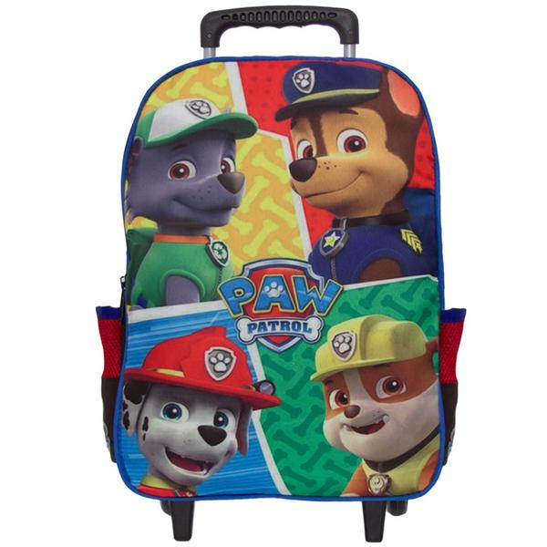 Imagem de Kit Mochila Escolar Infantil Patrulha Canina de Rodinhas