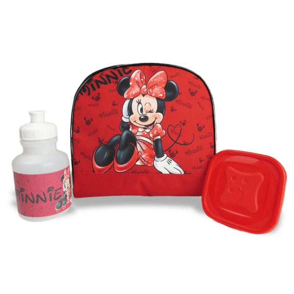 Imagem de Kit Mochila Escolar  Infantil Rodinhas Minnie  G Vermelha