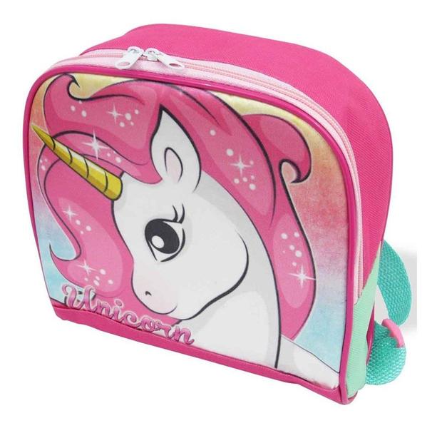 Imagem de Kit Mochila Escolar Infantil Rodinhas Unicórnio Fantasy F1