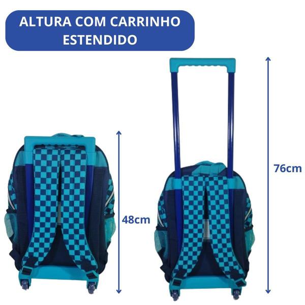 Imagem de Kit Mochila Escolar Infantil Speed Com Rodinhas - Denlex