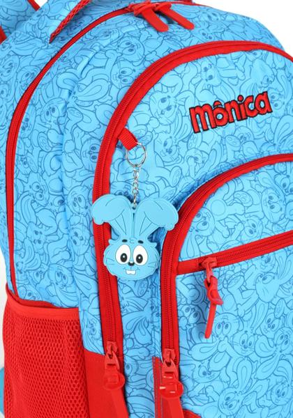 Imagem de Kit Mochila Escolar Infantil Turma Mônica Estojo 2025 Azul