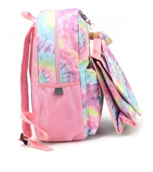 Imagem de Kit Mochila Escolar Juvenil Costas Tie Dye Up4you G Meninas