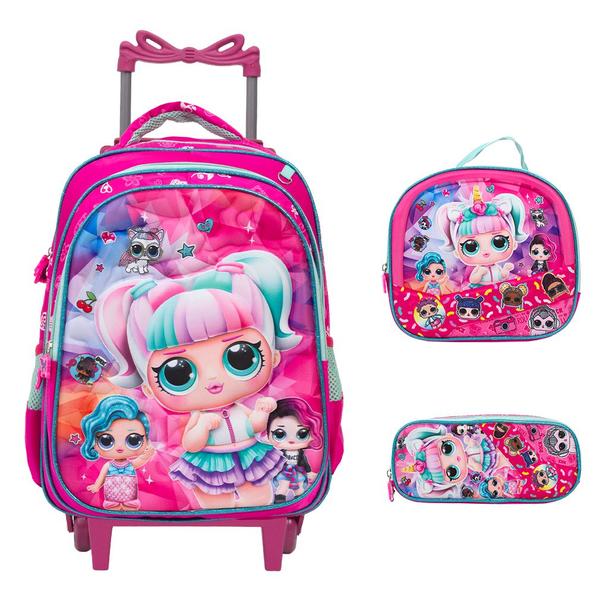 Imagem de Kit Mochila Escolar Menina LOL Surprise Rodinhas Toys 2U