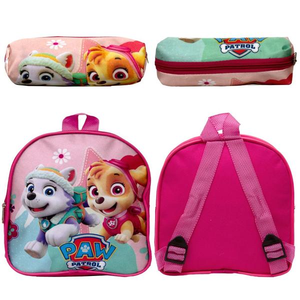 Imagem de Kit Mochila Escolar Menina Paw Patrol Skye Passeio Rodinhas