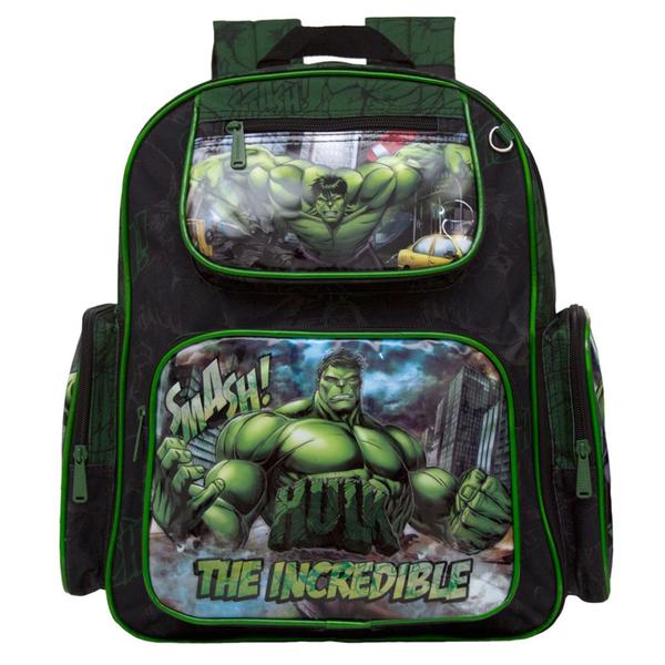 Imagem de Kit Mochila Escolar Menino Incrivel Hulk com Itens Toys 2U