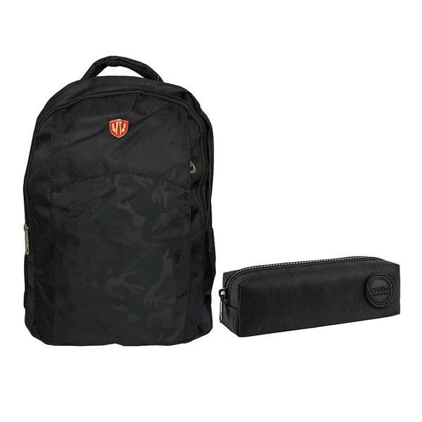 Imagem de Kit Mochila Escolar Notebook SBFP-7803 e Estojo Académie Preto - Fuseco