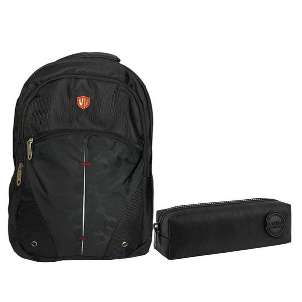 Imagem de Kit Mochila Escolar Notebook SBFQ7808 e Estojo Académie Preto - Fuseco