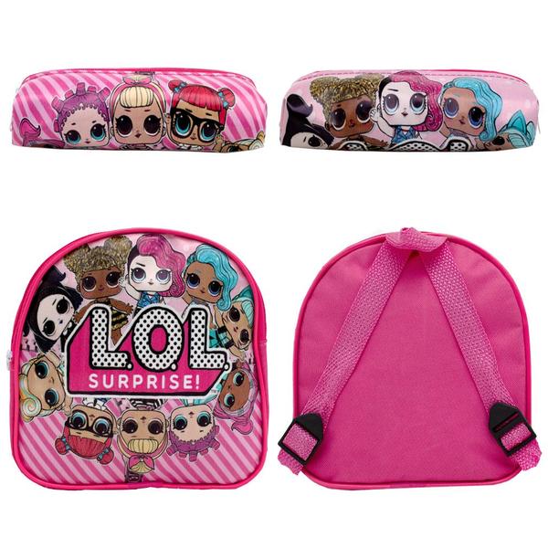 Imagem de Kit Mochila Escolar Pequena Infantil Lol Surprise C Rodinha