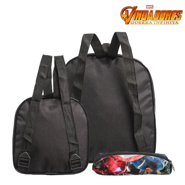 Imagem de Kit Mochila Escolar Pequena Vingadores Marvel Avengers Costa