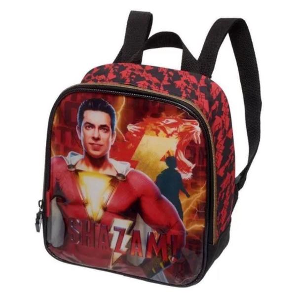 Imagem de Kit Mochila Escolar Shazam Infantil Tam G Rodinha Lancheira