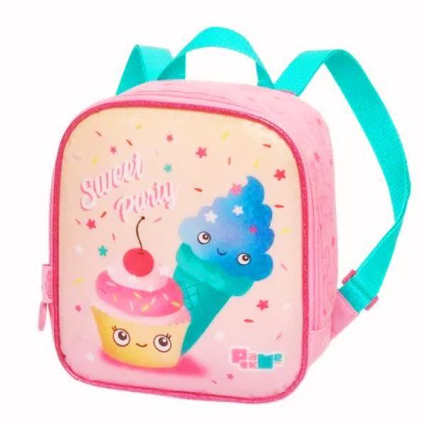 Imagem de Kit Mochila Escolar Sorvete Sweet Infantil Rodinha G Meninas