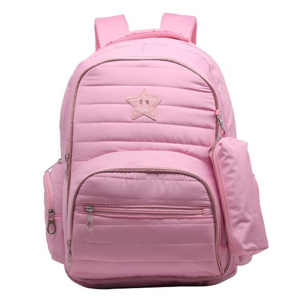 Imagem de KIt Mochila Estojo Lancheira Termica Feminina Escolar GrandeReforçada Alças Almofadadas Notebook 15.6 3 Peças