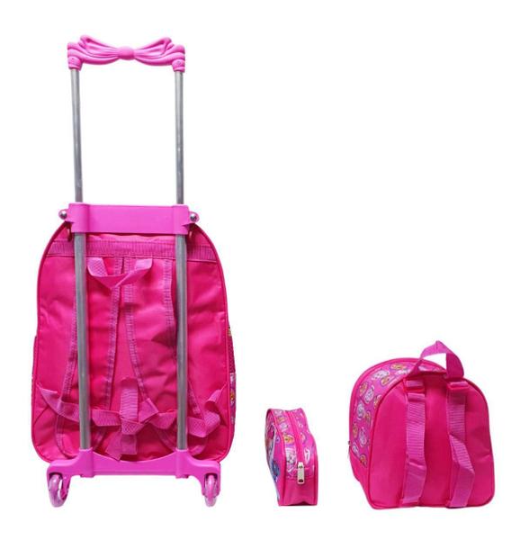 Imagem de Kit Mochila Feminina Infantil Rodinhas Patrulha Canina Sky