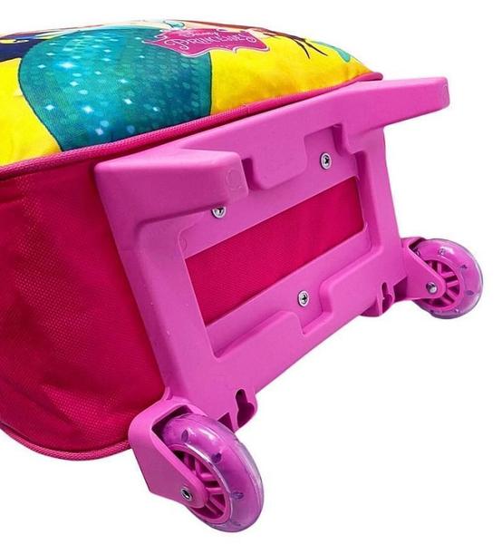 Imagem de Kit Mochila Feminina Infantil Rodinhas Pequena Sereia