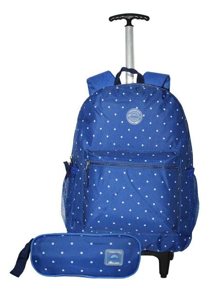 Imagem de Kit Mochila Feminina Poá + Estojo  Design Único  Qualidade