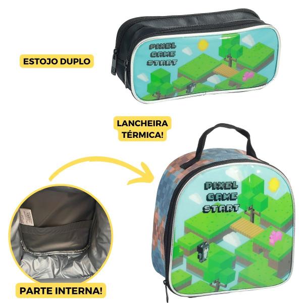 Imagem de Kit Mochila Gamecraft Infantil Rodinhas Lançamento 2024 Yepp