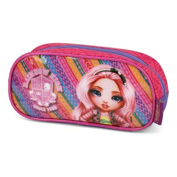 Imagem de Kit Mochila Grande Costas E Estojo Escolar Rainbow High Pink