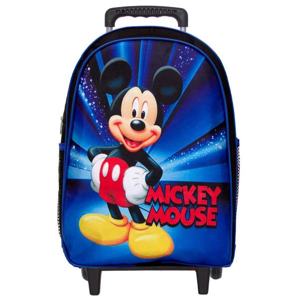 Imagem de Kit Mochila Infantil 3d Mickey Mouse Disney Com Rodinhas