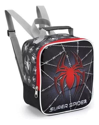 Imagem de Kit Mochila Infantil Aranha Super Spider Rodinhas E Alças G