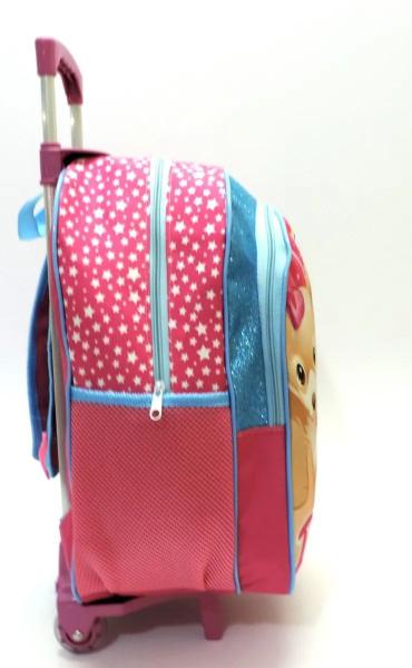 Imagem de Kit Mochila Infantil Barbie Brilho Pets Rodinhas G 2019 F5