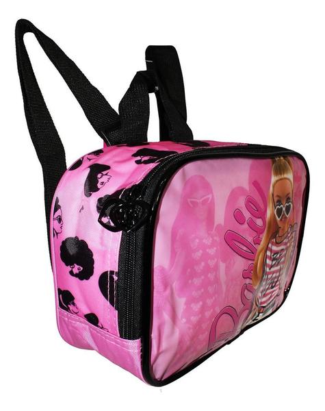 Imagem de Kit Mochila Infantil Barbie Meninas Escolar Rodinhas