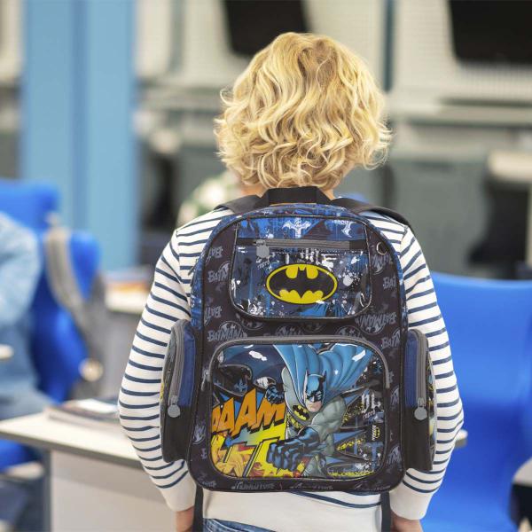 Imagem de Kit Mochila Infantil Batman Costas Chenson Envio 24 Hrs