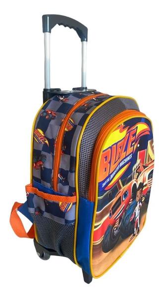 Kit Mochila Infantil Blaze Monster Machine Carro Rodinhas G Kit Mochila Infantil Magazine Gatry