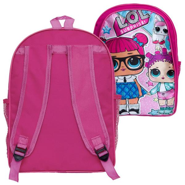 Imagem de Kit Mochila Infantil Bolsa Escolar Lol Surprise de Costas