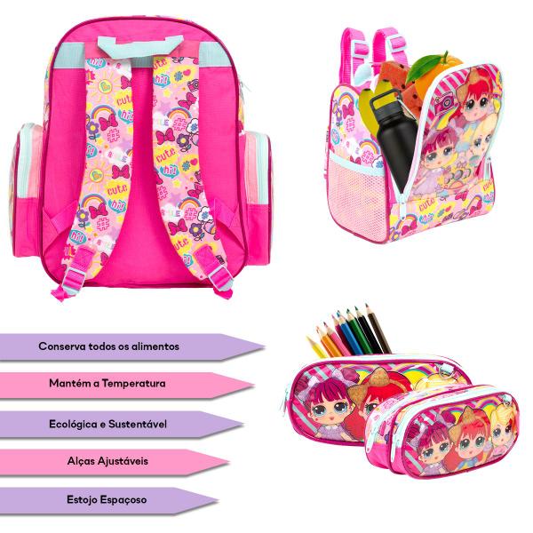 Imagem de Kit Mochila Infantil Costa Com Lancheira Térmica LOL Chenson