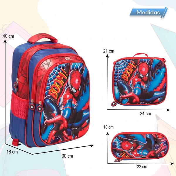 Imagem de Kit Mochila Infantil Costas Menino Spider Man Dark Toys 2u