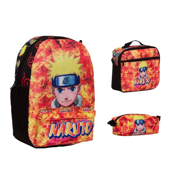 Imagem de Kit Mochila Infantil De Costas Naruto Estampada Lançamento