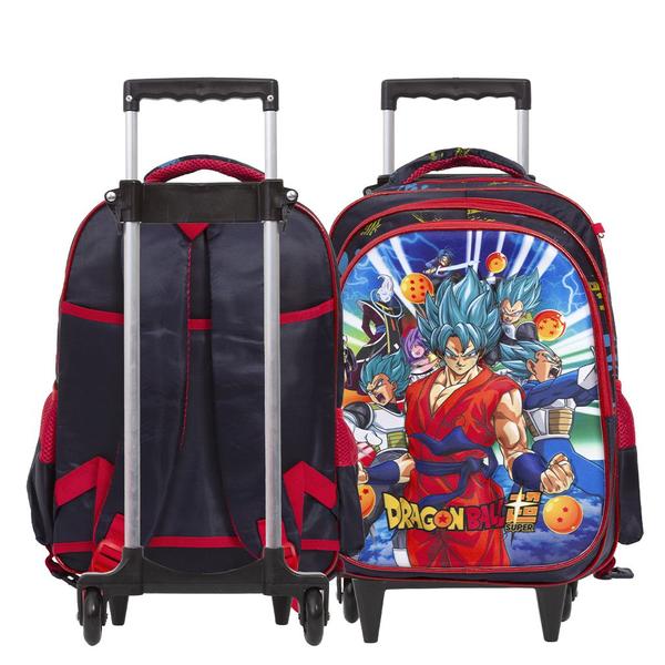 Imagem de Kit Mochila Infantil De Rodinha Dragon Ball 3D Com Lancheira