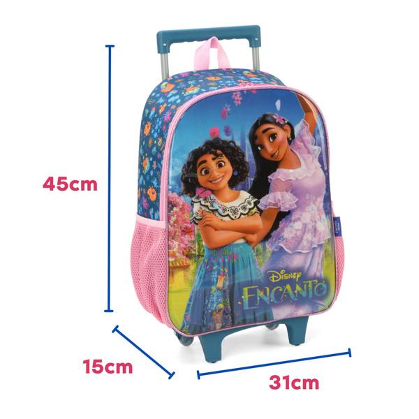 Imagem de Kit Mochila Infantil de Rodinha Encanto Disney com Lancheira e Estojo