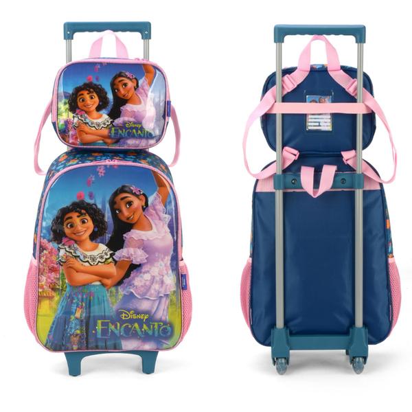 Imagem de Kit Mochila Infantil de Rodinha Encanto Disney com Lancheira e Estojo