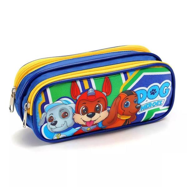 Imagem de Kit Mochila Infantil Dog Heroes Patrulha Costas G Escolar