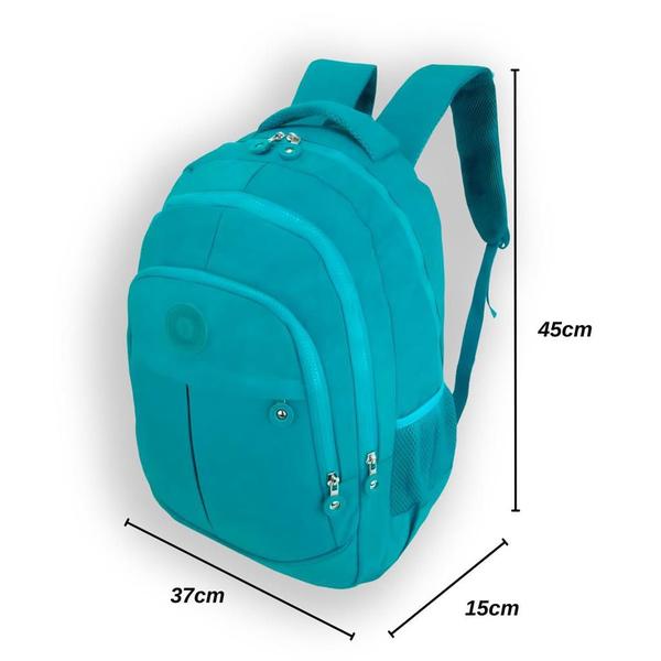 Imagem de Kit  Mochila Infantil e Estojo Box Feminino Impermeável Nylon Resistente Kit Escolar Grande