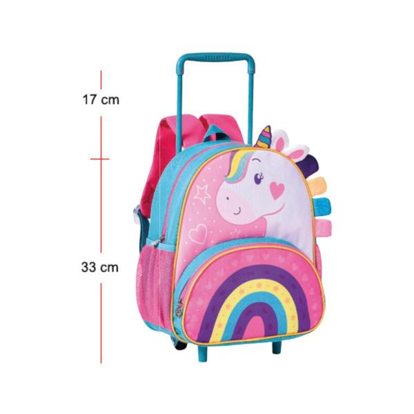 Imagem de Kit mochila infantil Escola menina Clio Unicórnio 